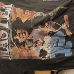 Master P Graphic Tee with Colorful Design Large
